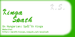 kinga spath business card